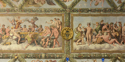 Frescoes in the loggias of the Farnesina